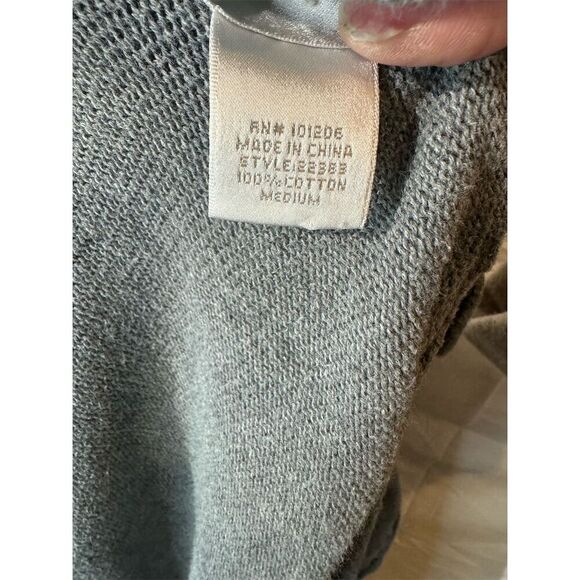 Soft Surroundings Ruffle Cardigan M Open Front Cozy Waterfall Knit Feminine Chic - Picture 10 of 10